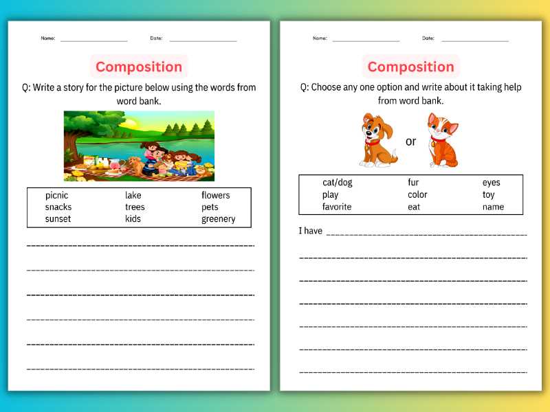 composition worksheets