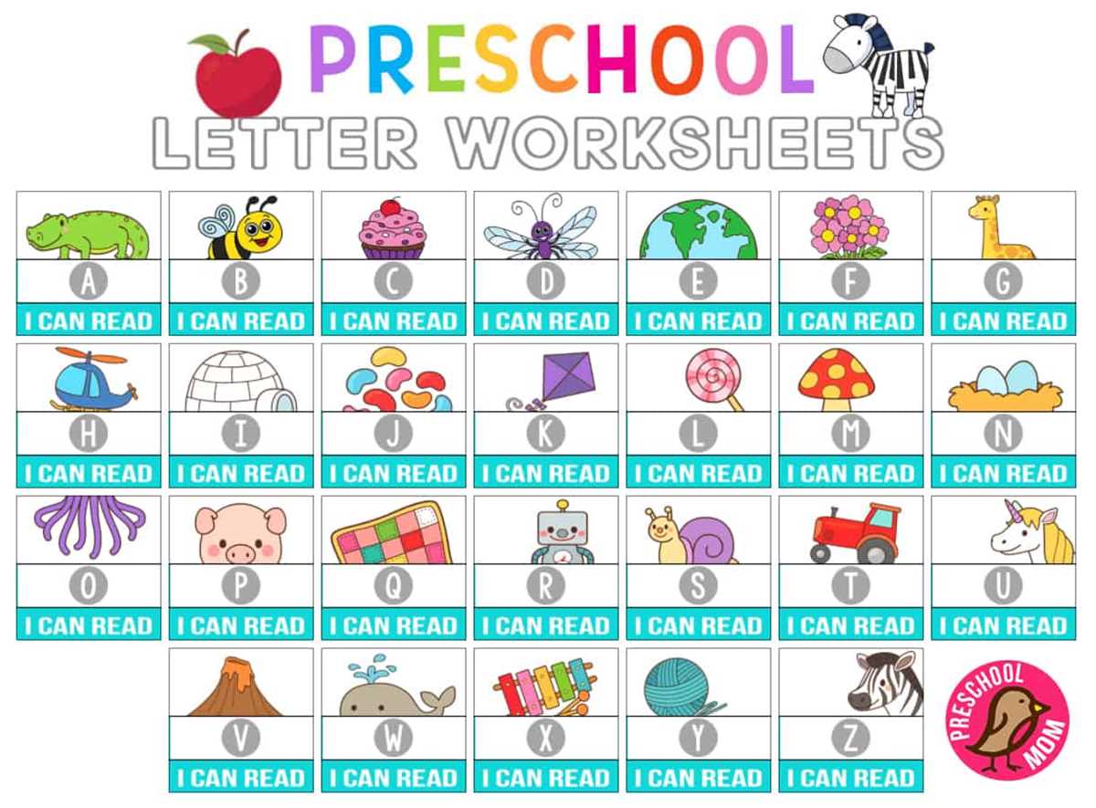 alphabet worksheets for nursery