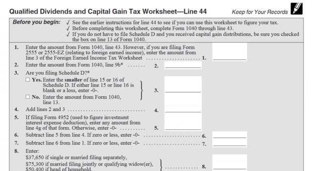 2026 irs qualified dividends worksheet