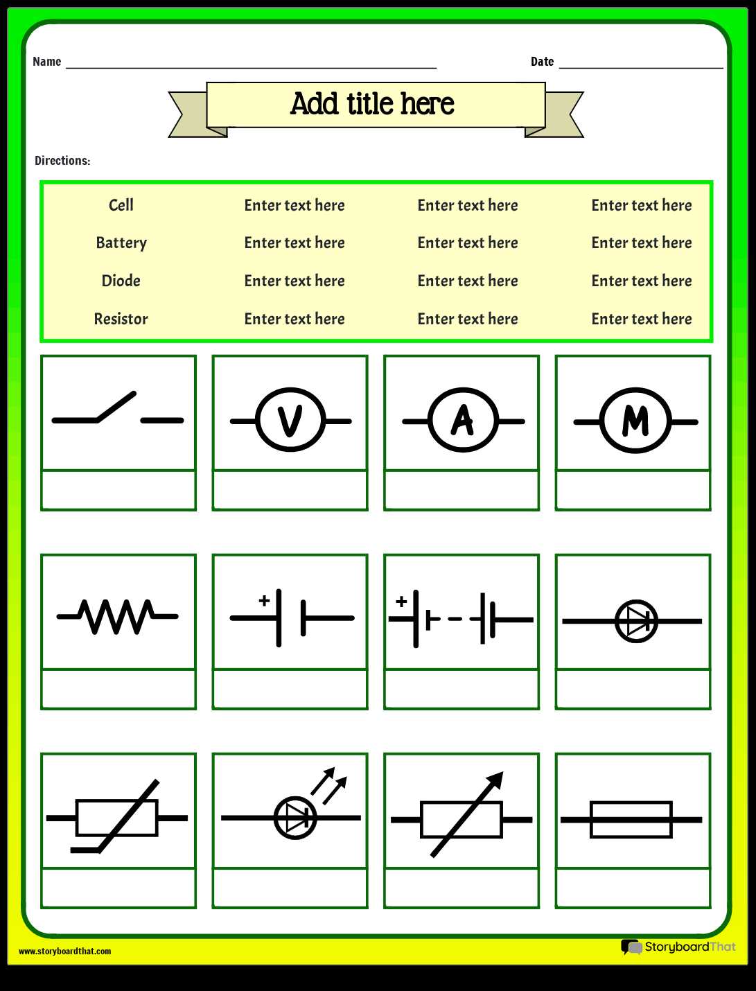 easy electricity worksheets