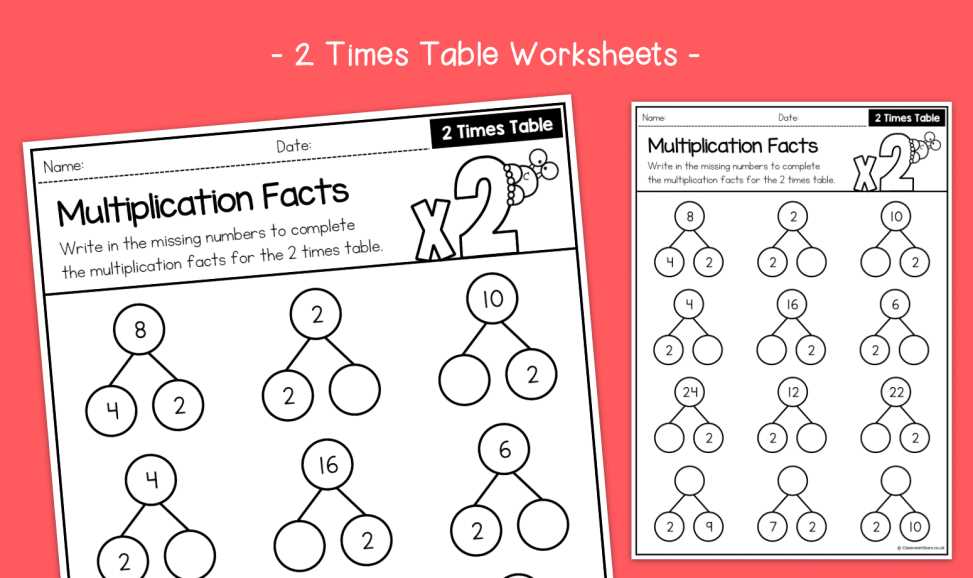 2 to 10 table worksheet