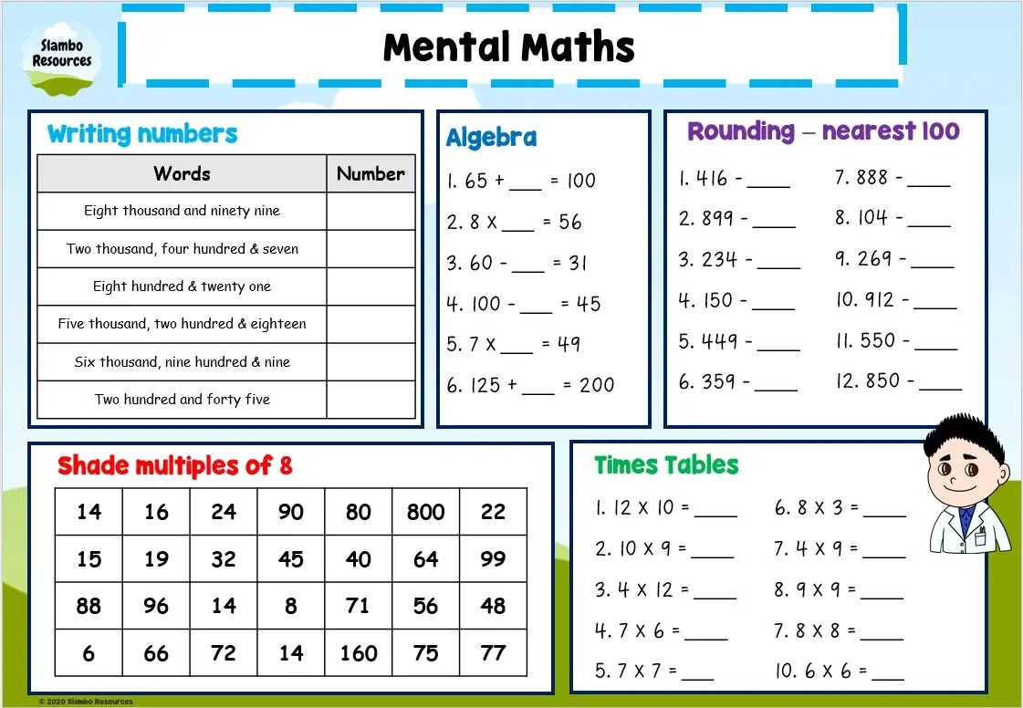 grade 4 maths worksheets