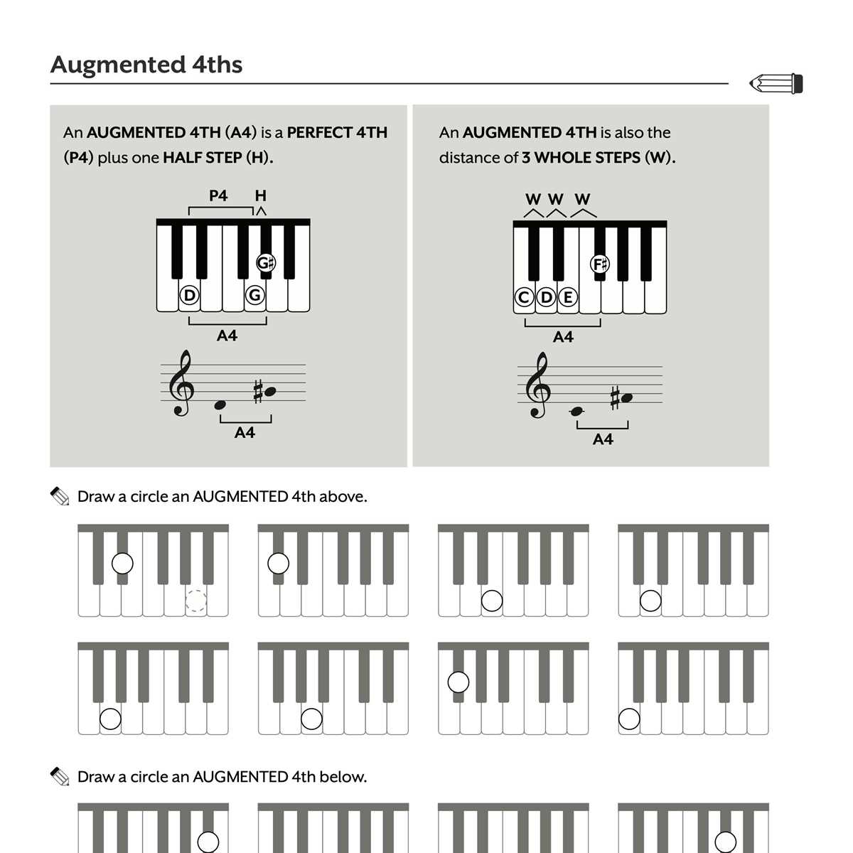 half steps and whole steps worksheet