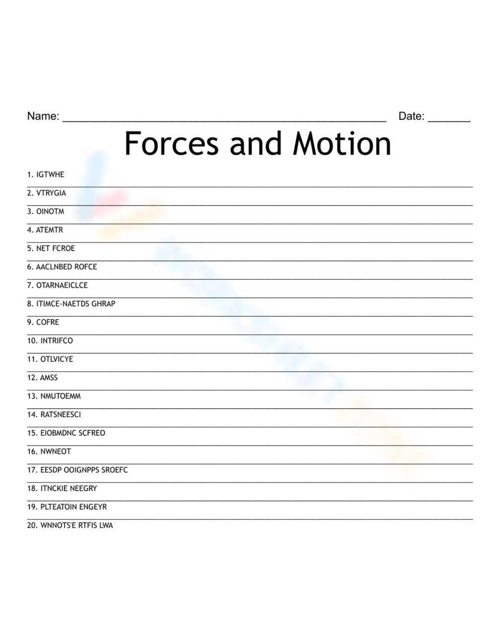 force and motion worksheets grade 5 force and motion worksheets grade 5