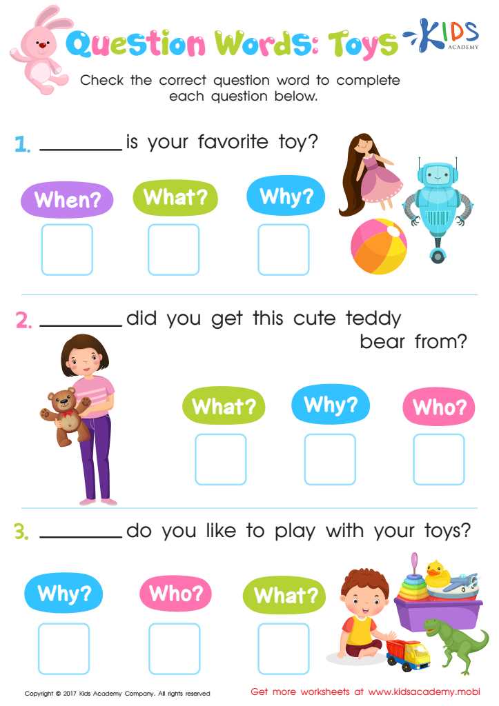 question words worksheet