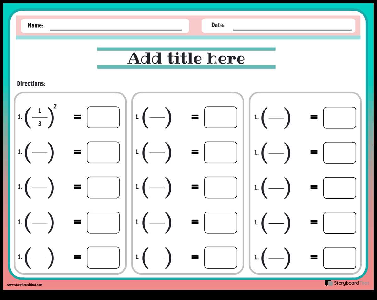 quotient of powers worksheet