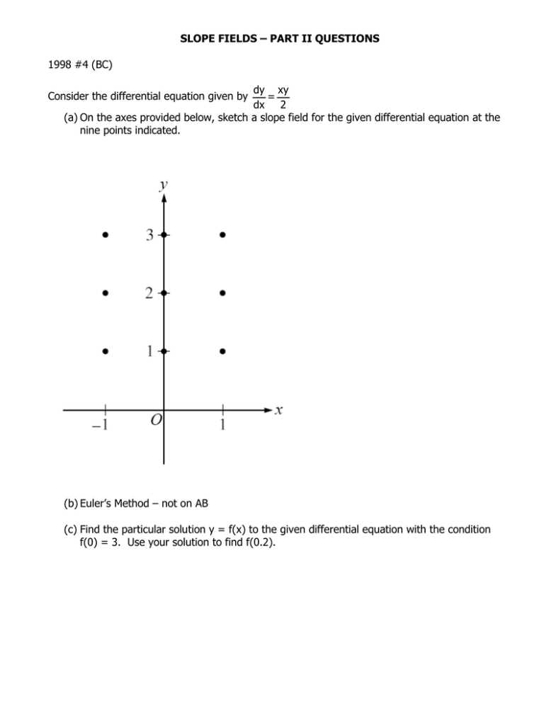 differential equations worksheet and solutions