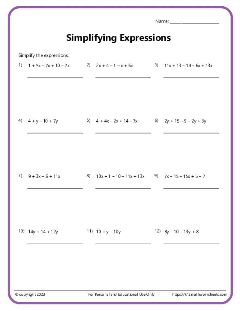 algebra 1 worksheets 8th grade