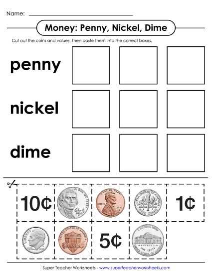 math worksheets on money