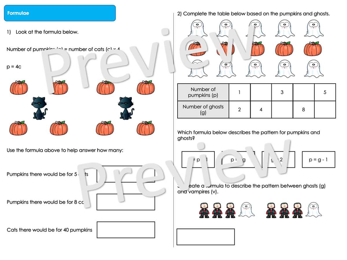 halloween fun math worksheets