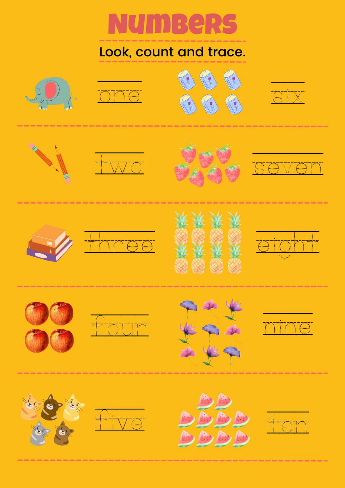 worksheet for nursery class