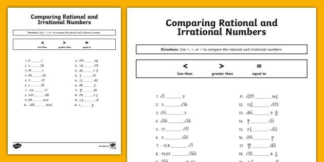 rational number worksheets