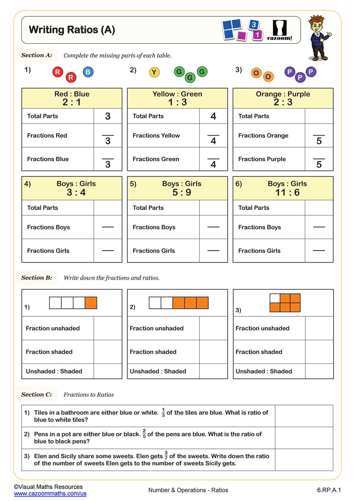 ratios worksheets