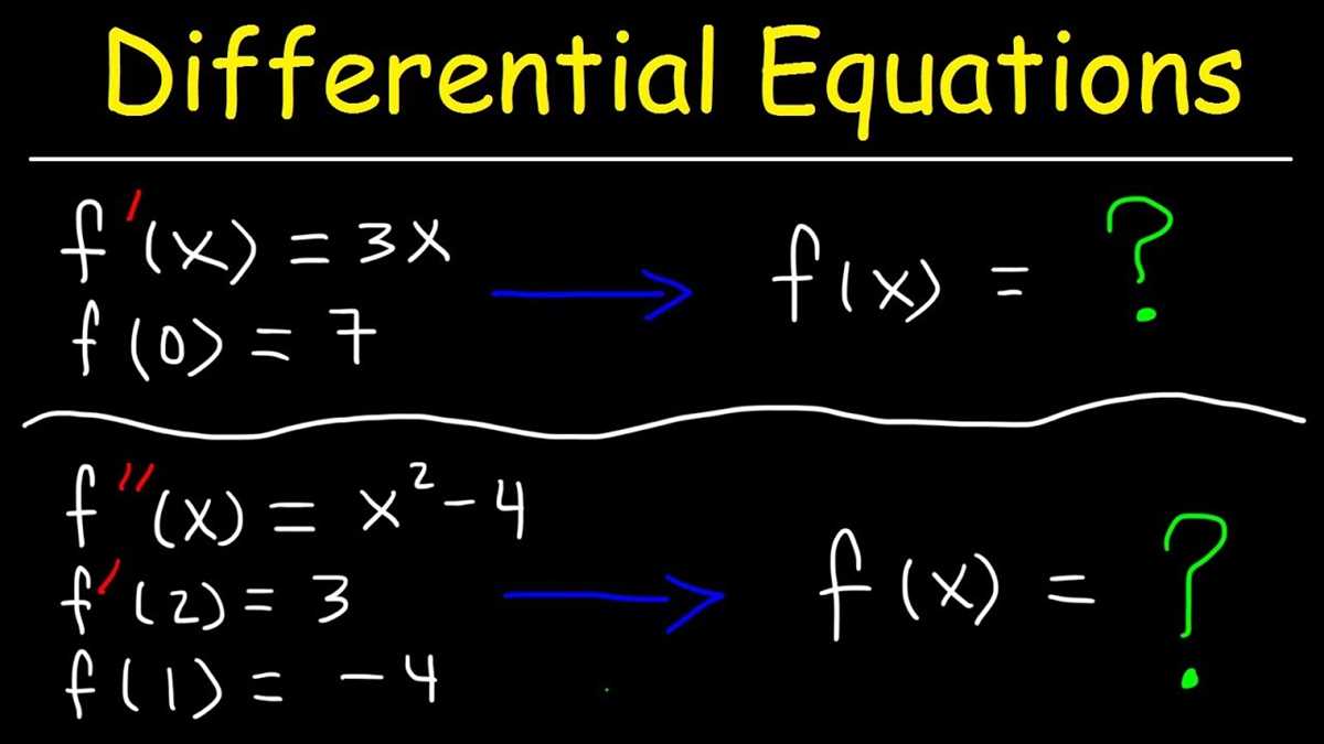 differential equations worksheet and solutions