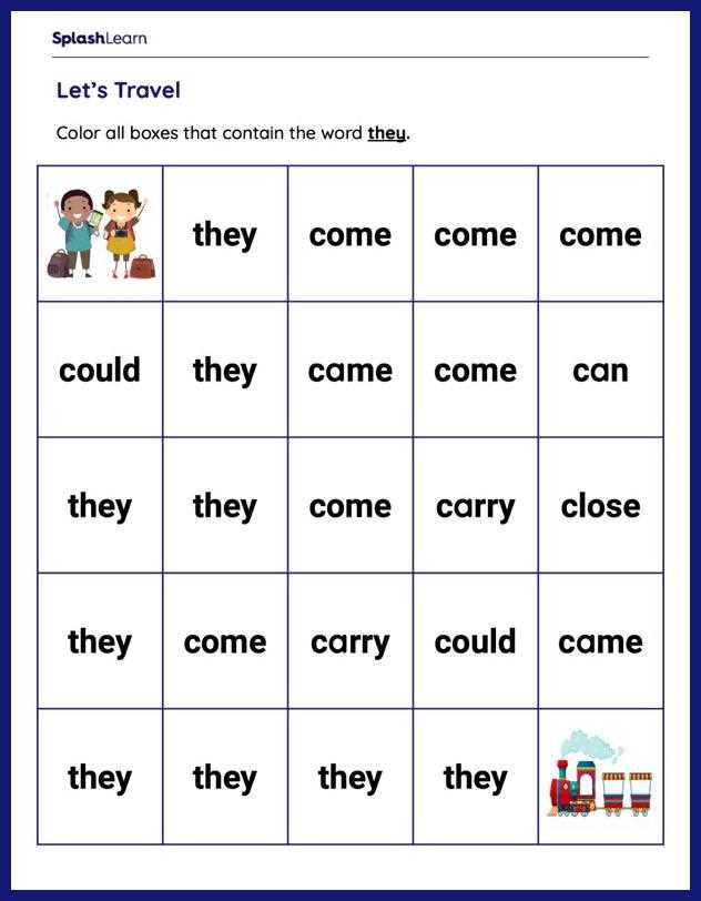 sight word practice worksheets kindergarten
