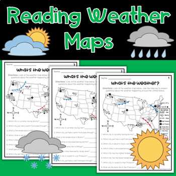 reading a weather map worksheet