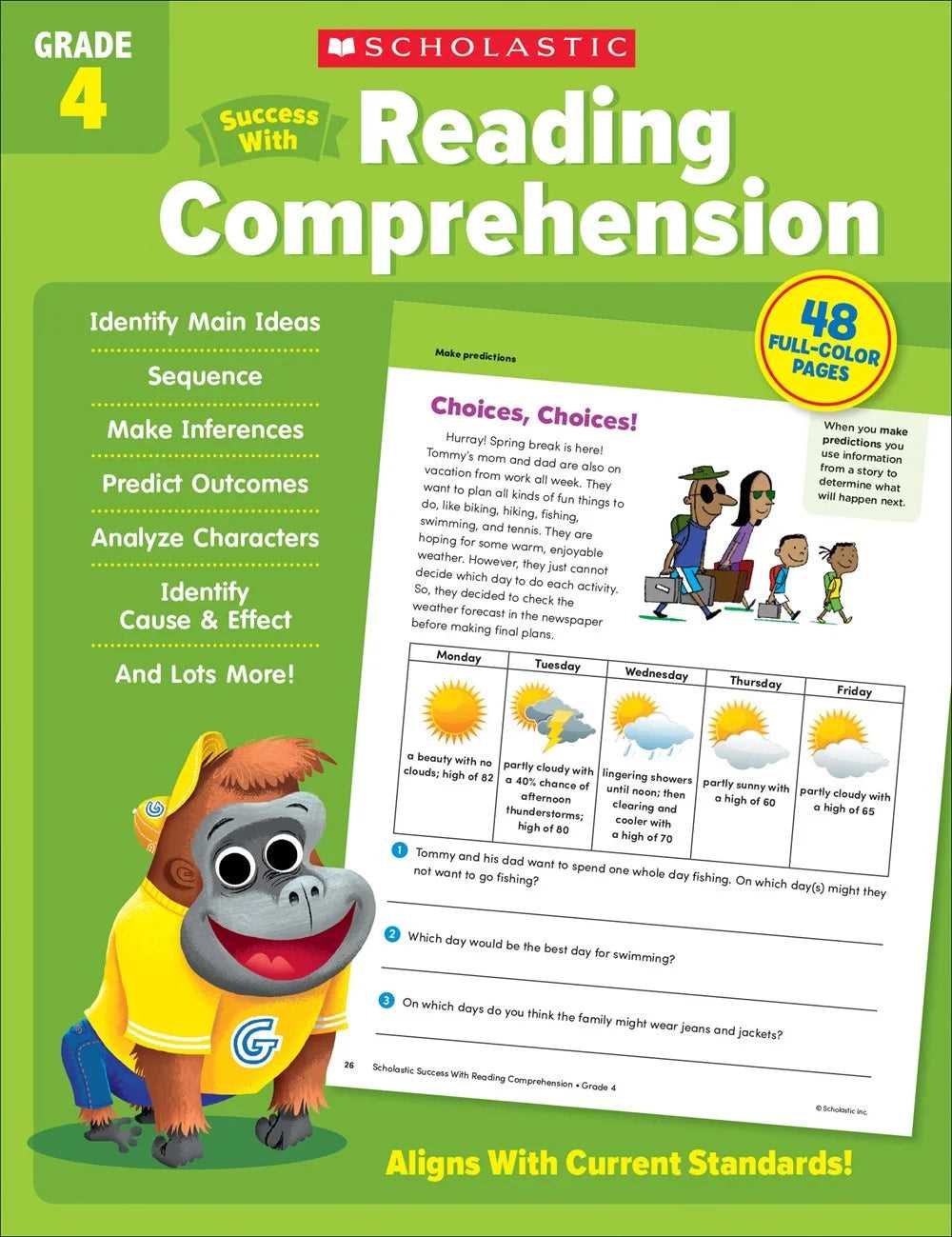 reading worksheets scholastic