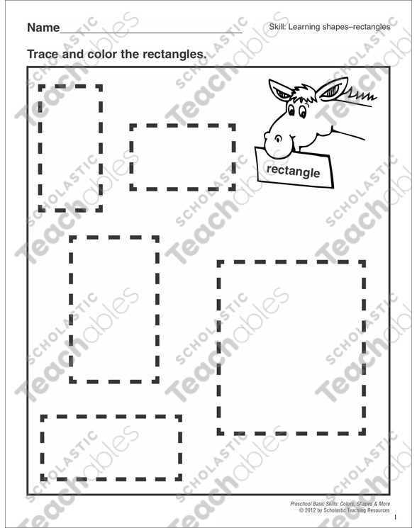 rectangle preschool worksheet