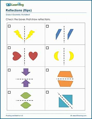 reflection geometry worksheet