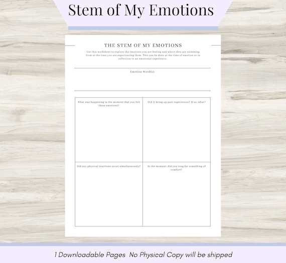 regulating emotions worksheet
