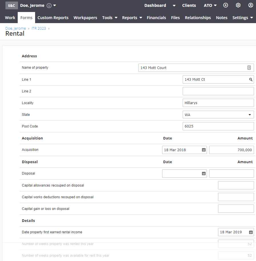 rental property capital gains tax worksheet
