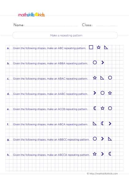 repeating pattern worksheet