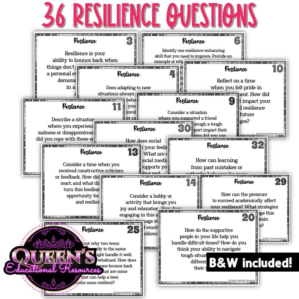 resilience worksheet