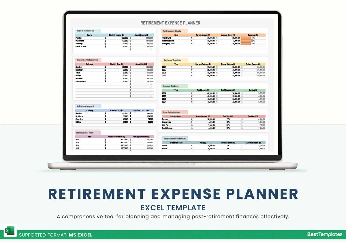 retirement planning worksheet excel