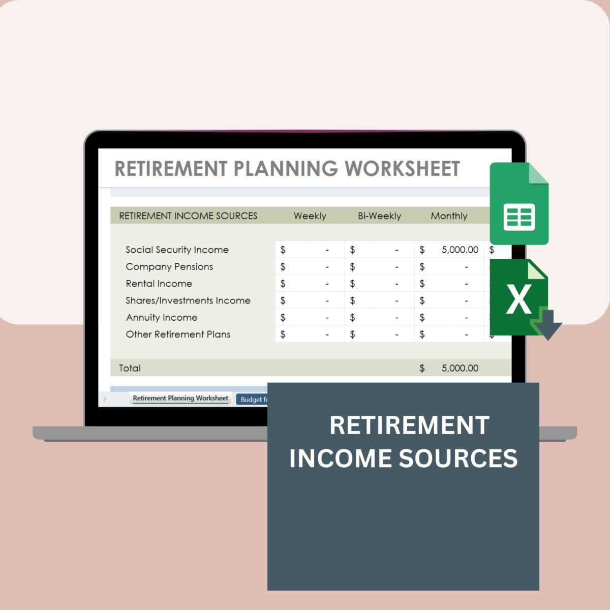 retirement planning worksheet excel