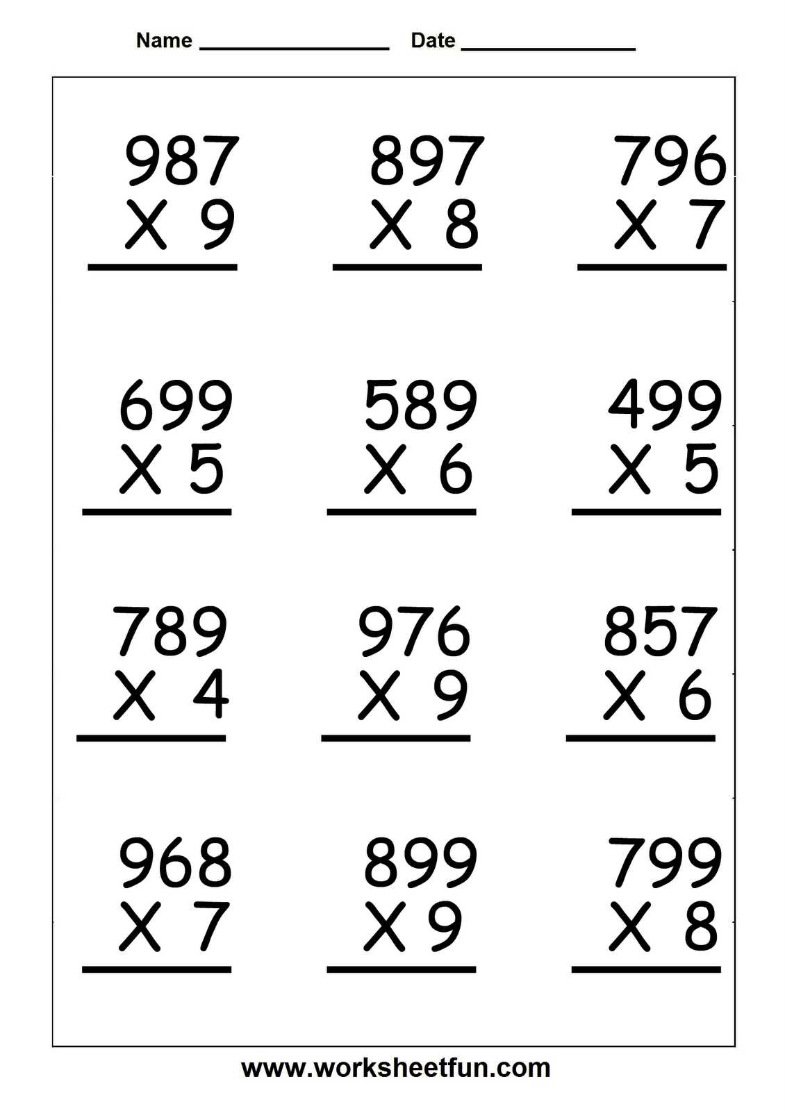 fifth grade math worksheets