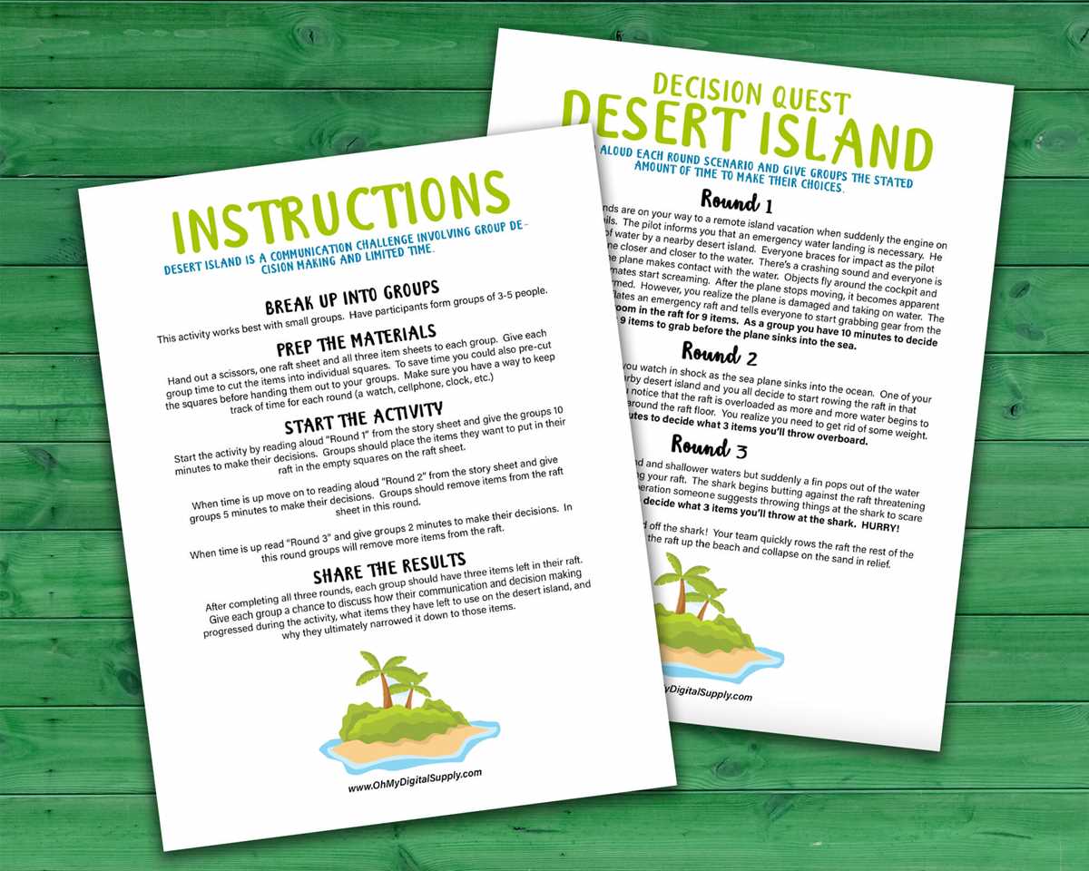 desert challenge worksheet