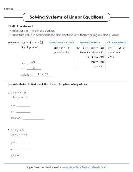 forming and solving linear equations worksheet