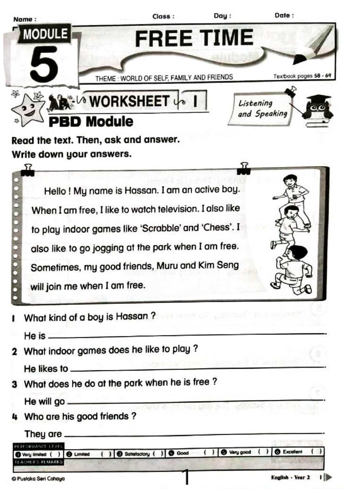 english writing worksheets year 2