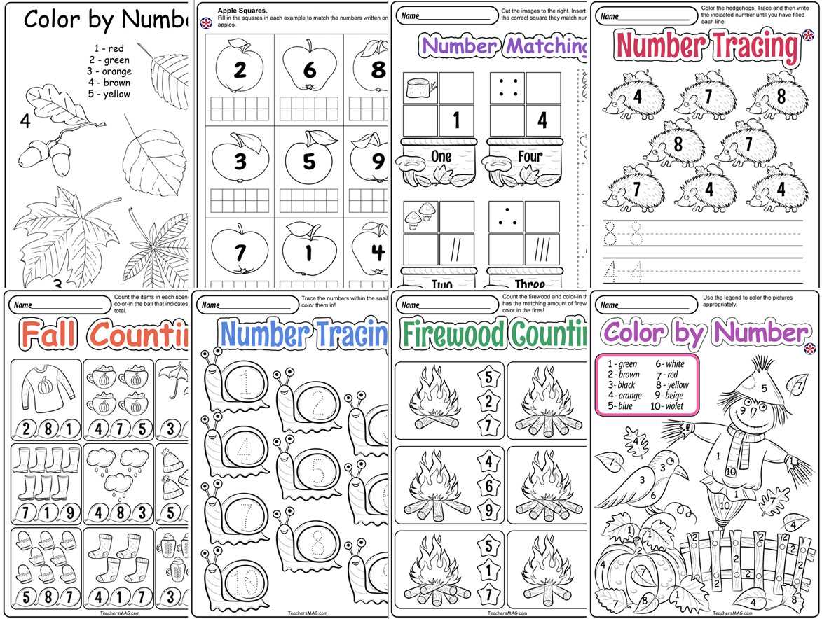 autumn worksheets preschool