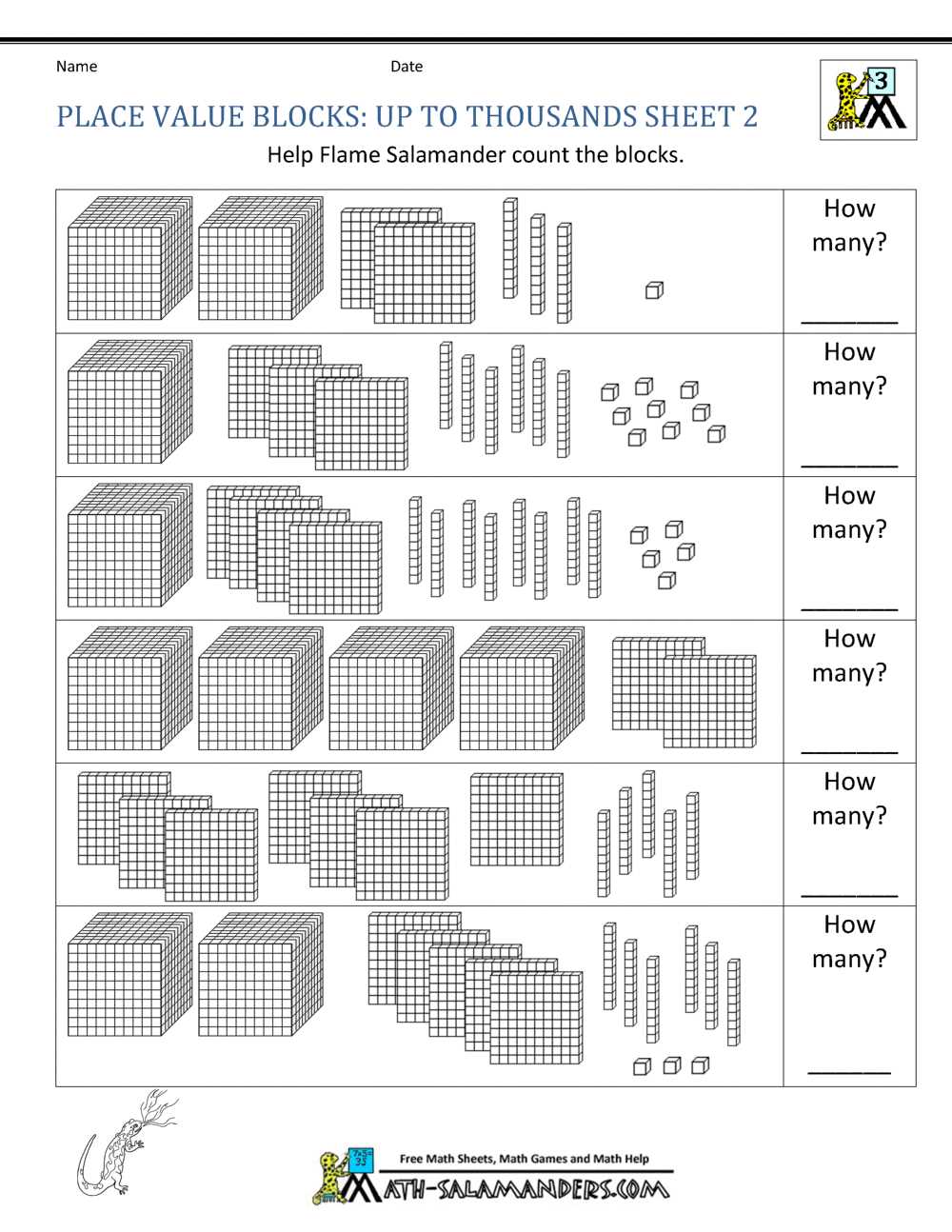 base 10 block worksheets
