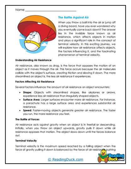 forces and motion worksheet