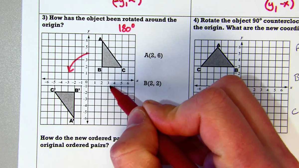 rotations on a coordinate plane worksheet