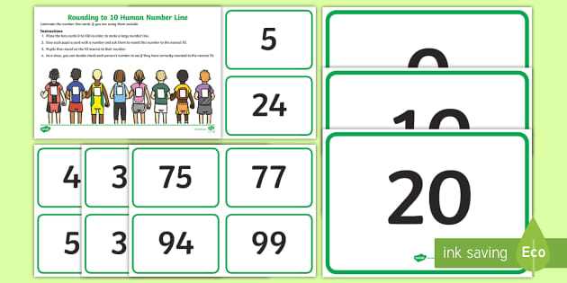 rounding using a number line worksheet