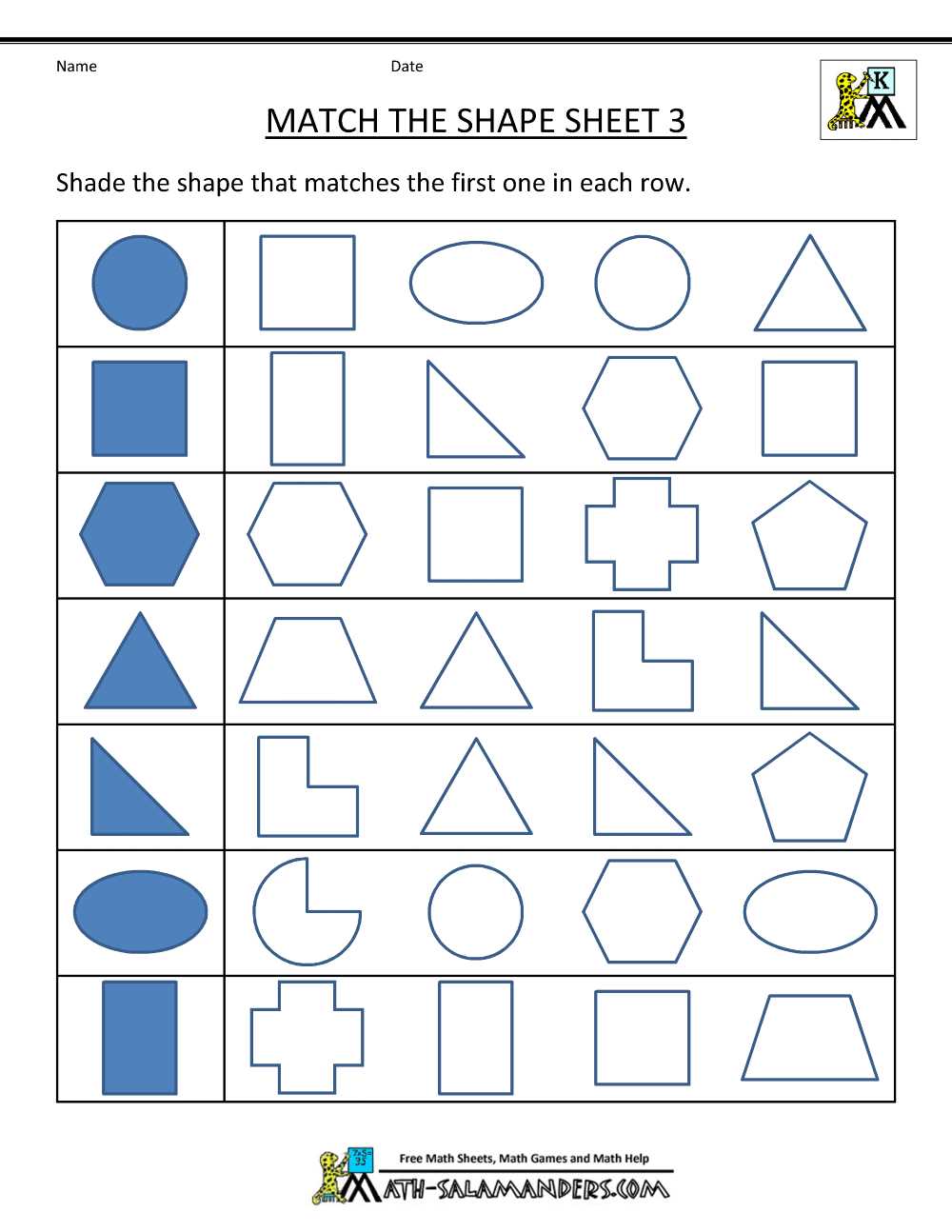 geometry shapes worksheet