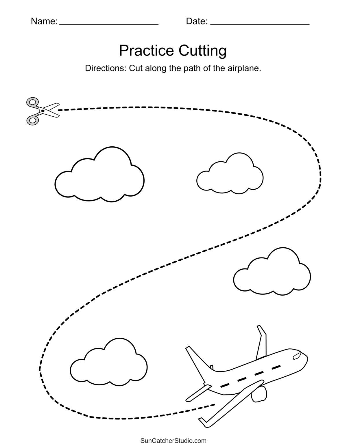cutting shapes worksheets