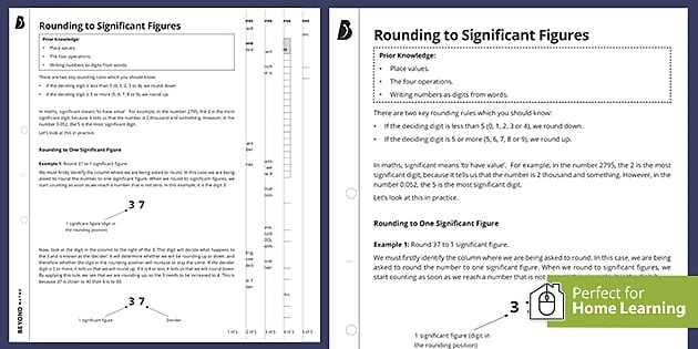 significant figures worksheet