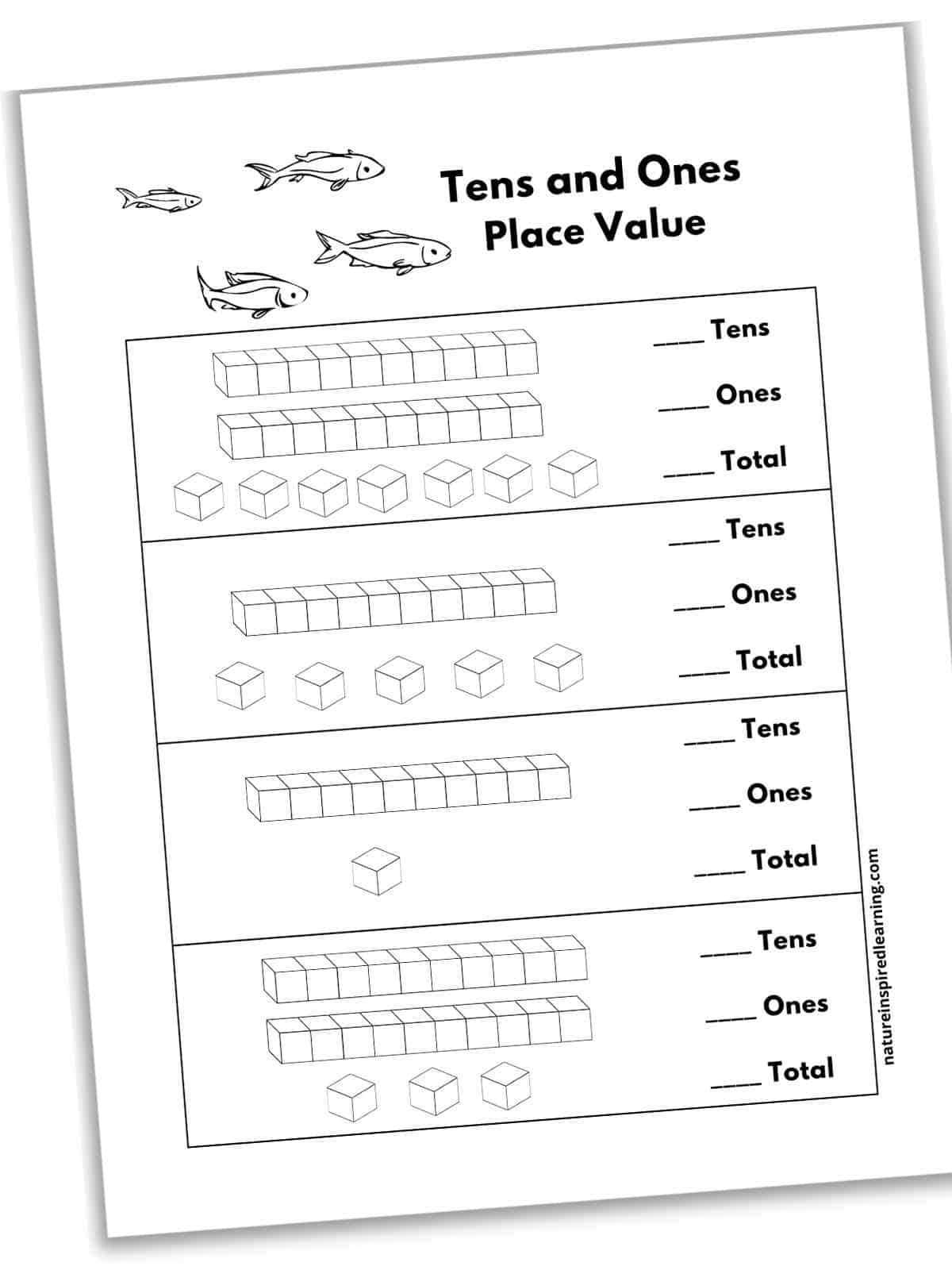 place value cubes worksheets