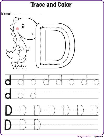 preschool worksheets letter d