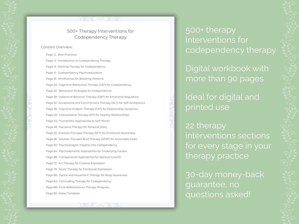 codependency treatment worksheets