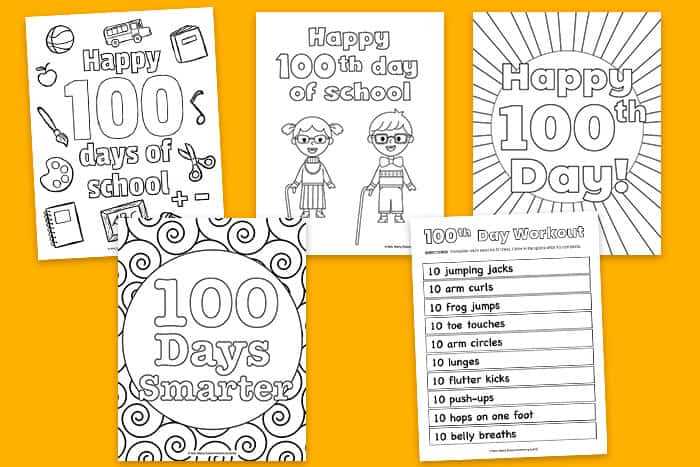 100 days of school worksheets