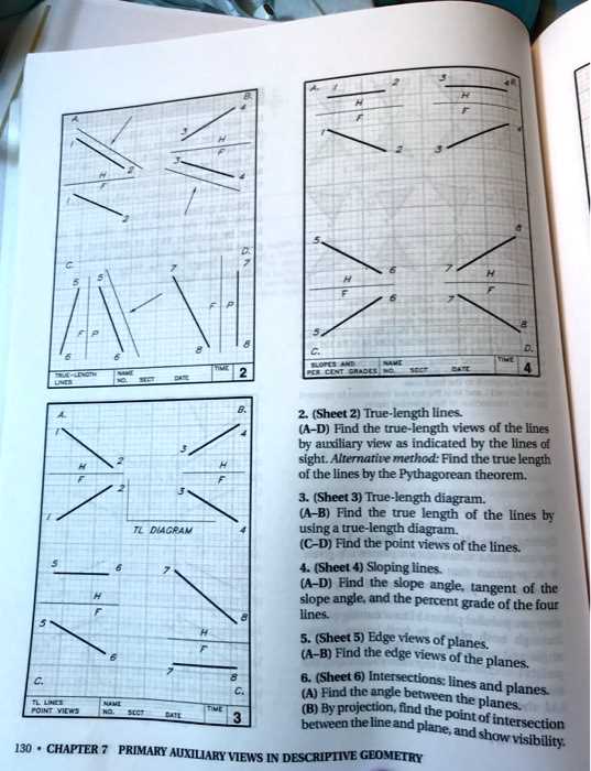 auxiliary views worksheet