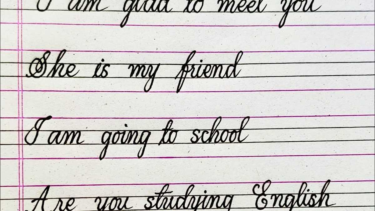 cursive writing simple sentences worksheets