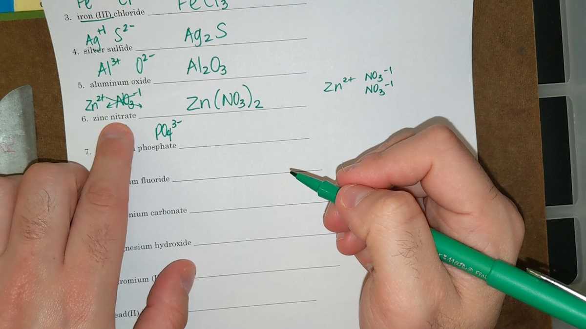 chemistry unit 7 worksheet 3 key