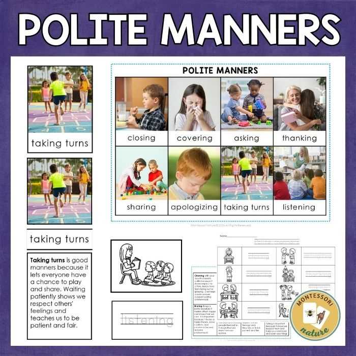 good manners worksheets