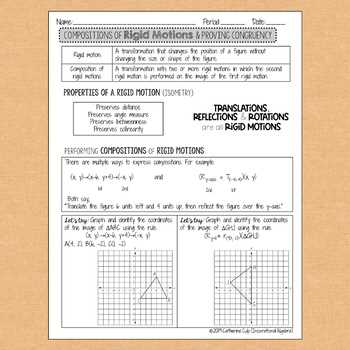 congruence and rigid motion worksheet